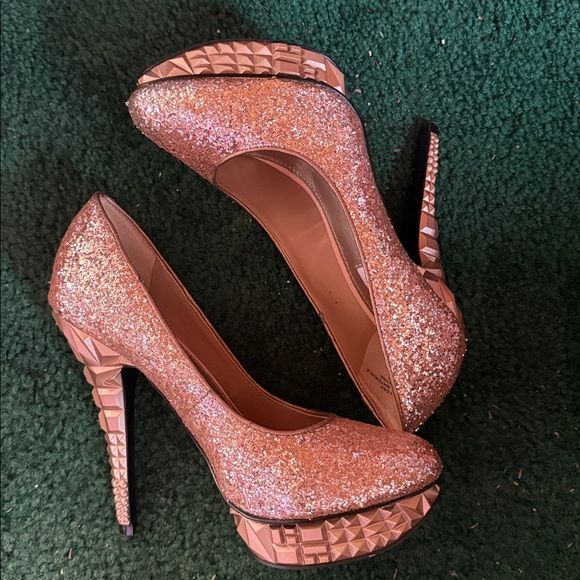 Rachel Gold Glitter Pumps - Picture 5 of 5